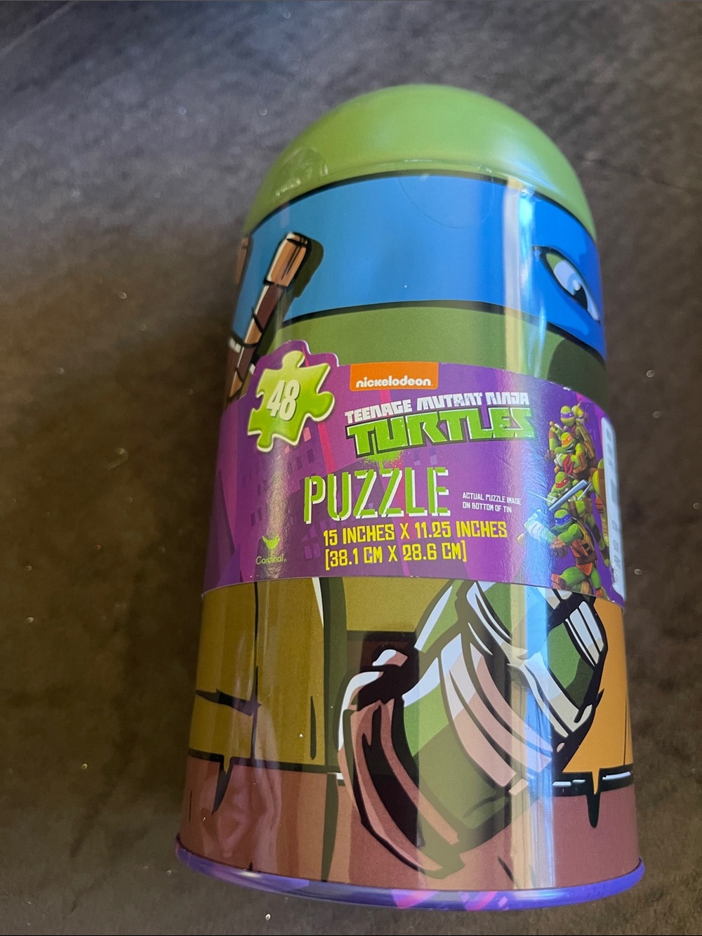 TMNT Green Puzzle Toy Canister - 48pc